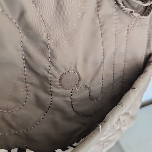 Marc By Marc Jacobs Taupe Green Nylon Quilted Tote Bag Shopper Purse Gym Slouchy - Picture 8 of 15